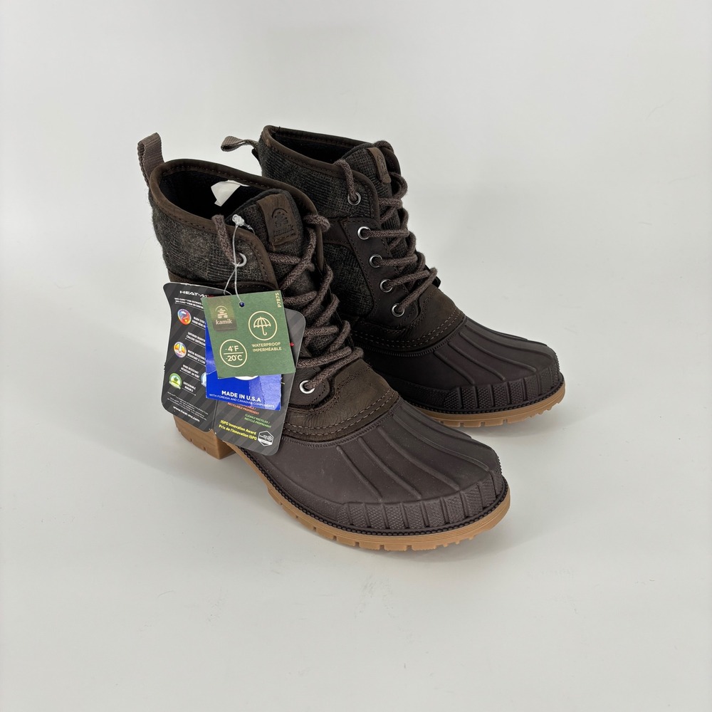 New Kamik Sienna Mid 2 Winter Boots Java Brown Women Size 8 Waterproof Insulated